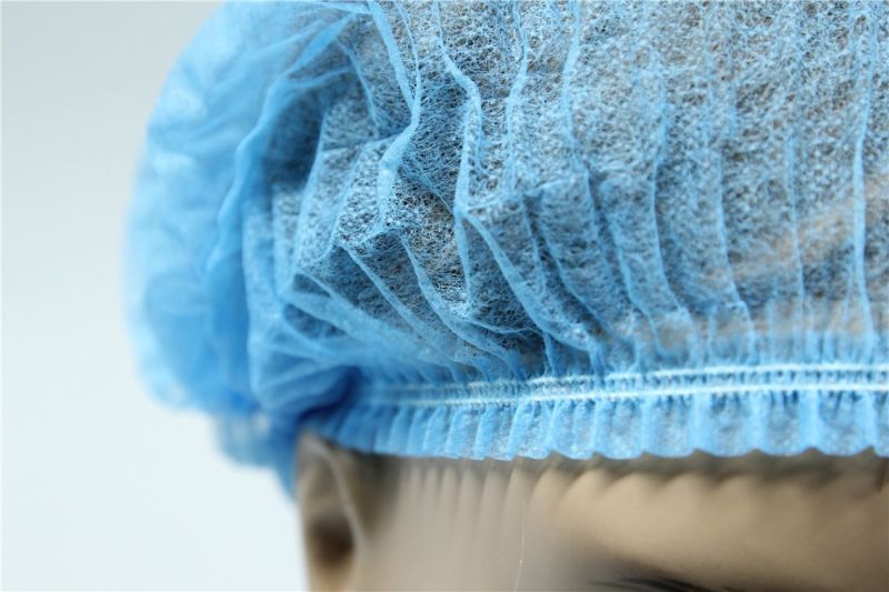 Blue Medical Nurse Cover Cap Blue Hat Non-Woven Disposable Surgical Cap