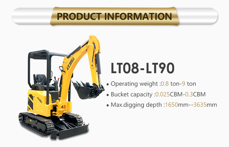 Hot Sale Garden Work Small Digger Small Excavator 1.2ton Excavator Cheap Price
