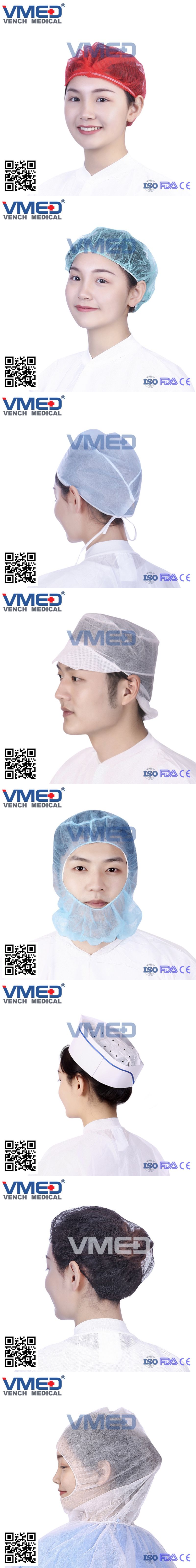 Disposable Non-Woven Surgical Cap with Easy Tie/Elastic Band, Doctor/Medical/ Bouffant/ Clip/ Mob Cap with Easy Tie, Non-Woven Cap with Easy Tie T