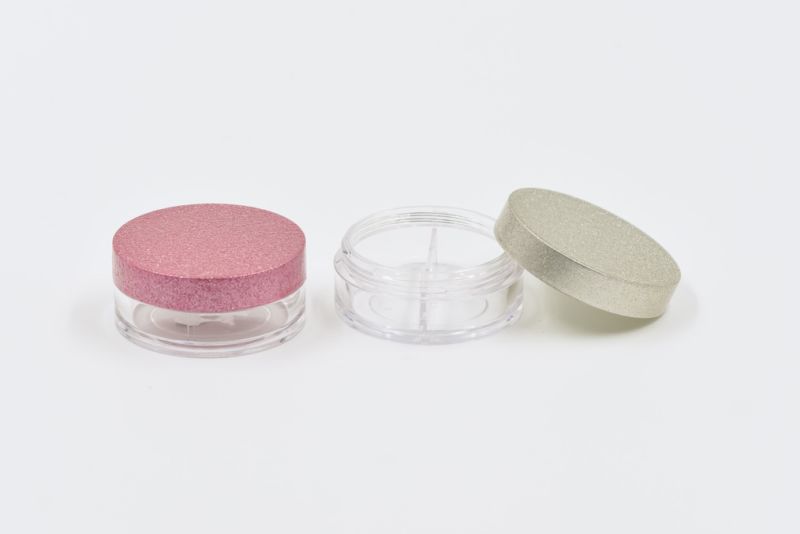 Round Magnetic Close Cosmetic Compact Packaging Blush Compact Container Cosmetic Compact Case
