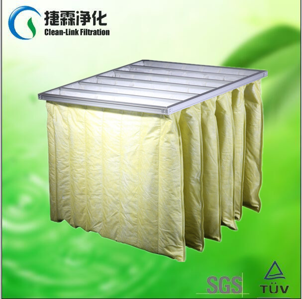 Plastic Frame Synthetic Pocket Air Filter/ Bag Filter for HVAC System