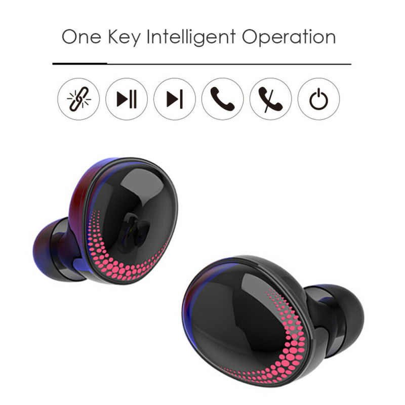 Waterproof Tws Bluetooth 5.0 Headset Noise Reduction Wireless Earphone with 3000mAh Charging Case