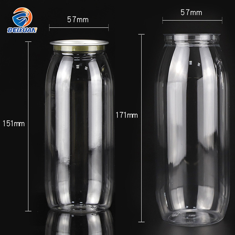 250ml 350ml 500ml Pop Top Can Easy Open Plastic Can with Easy Open Lid