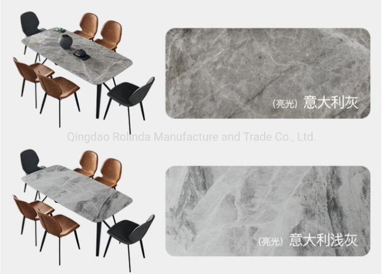 Commercial Grade Italian Modern Extremely Simple Rock Plate Dining Table Simple Household Dining Table Imported Nordic Ins Marble Dining Table