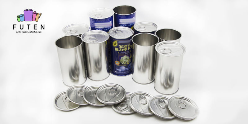 Customizable Print Size Easy Open Round Seed Tin Can with Easy Open Metal Cap and Easy Open Plastic Cap