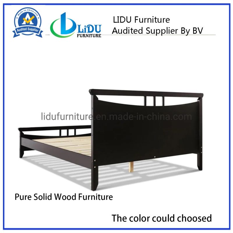 New Product Modern Bedroom Furniture Set Solid Wood Bed for Home Simple Design Wooden Bed, Simple Double Bed Design in Woods