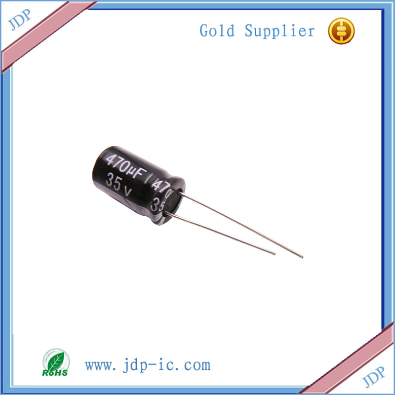 in-Line Electrolytic Capacitor 35V470UF 10*17mm 470UF/35V Power Supply Filter Electrolytic Capacitor