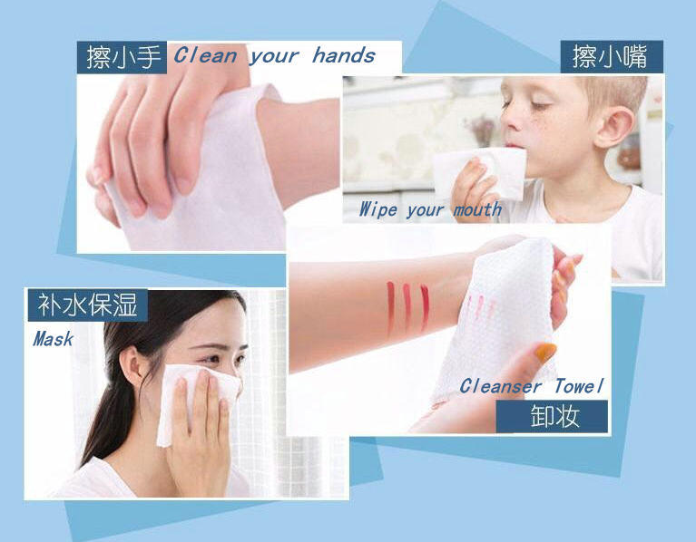 All Purpose Flushable Biodegradable Nonwoven Napkin Cleaning Wipe
