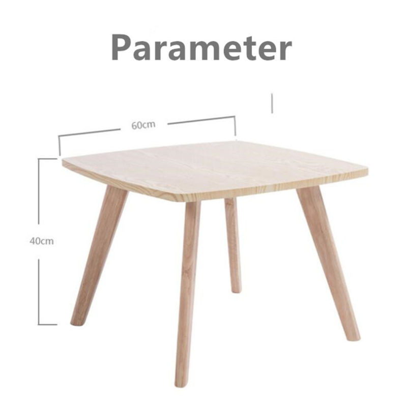 Simple Nordic Square Small Tea Table Simple European Sofa Corner Table Solid Wood Coffee Table