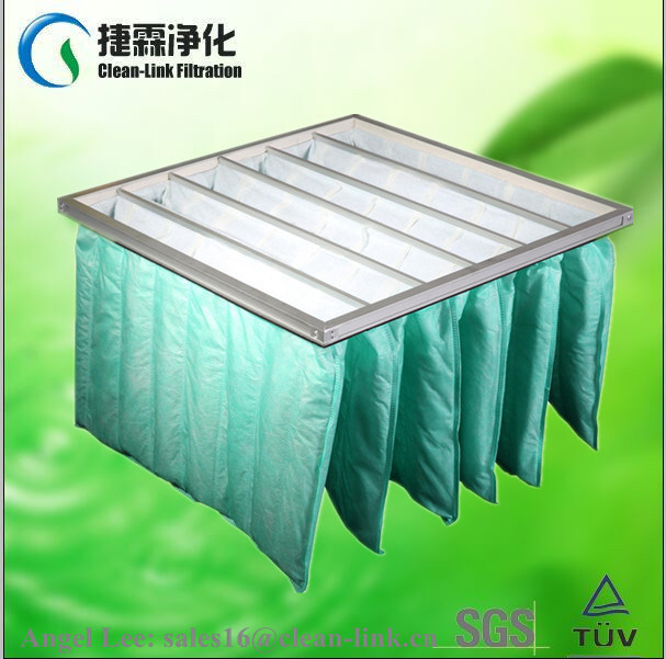 Plastic Frame Synthetic Pocket Air Filter/ Bag Filter for HVAC System