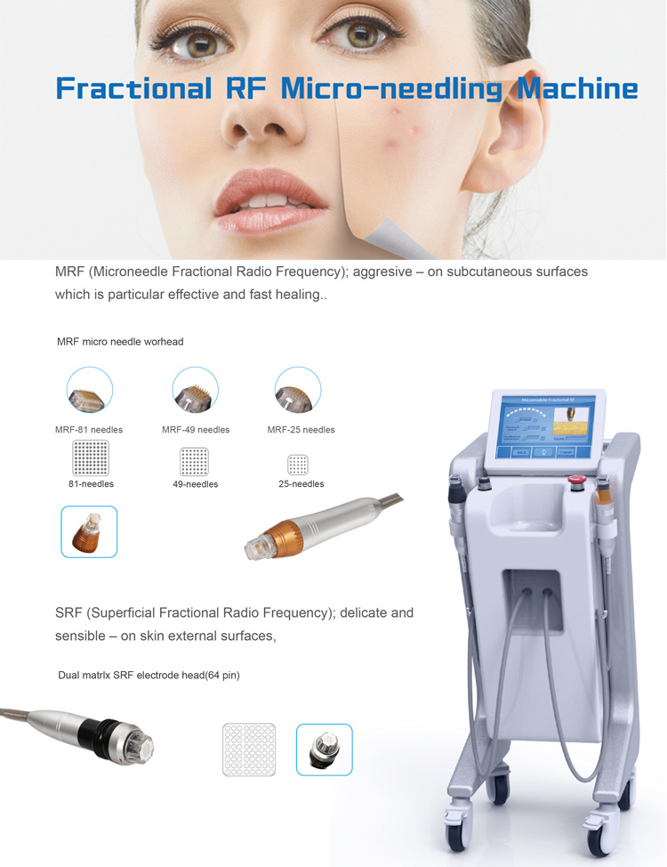 Fractional RF Microneedle Thermagic Skin Tightening Therapy Micro Needle RF Face Lifting Micro Needle RF Fractional Stretch Marks Removal