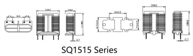 Sq1515 Series Flat Wire Common Mode Choke Coils for EMI/EMC