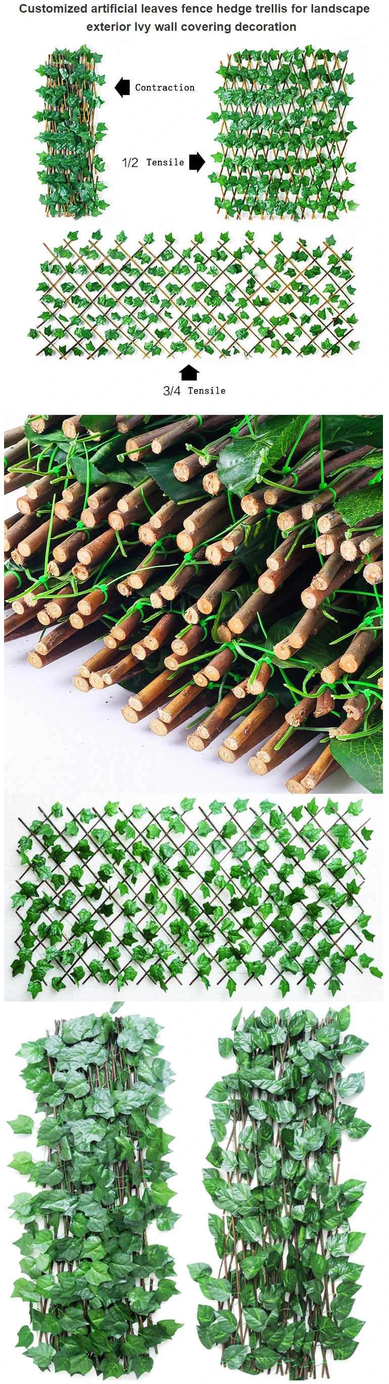 Faux Laurel Hedge Greenery Leaves Fence Privacy Screen Artificial Leaf Fence for Indoor Outdoor Wall Decoration