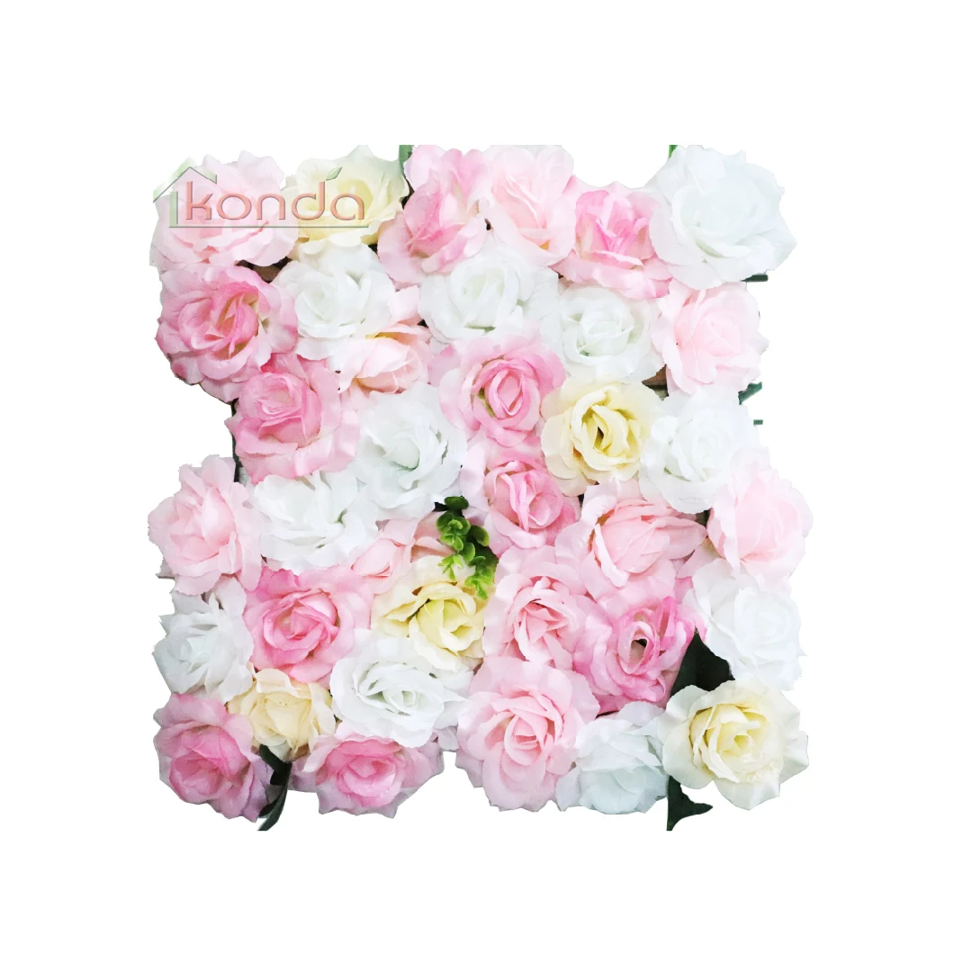 Rolled Flower Wall Wedding Stage Backdrop Artificial Flowers Wall for Salon Wall Decor