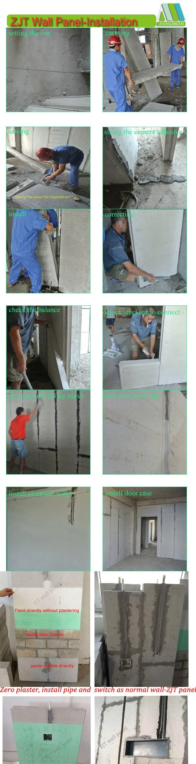 Exterior Polyurethane Foam Sandwich Wall Panel for Prefab House