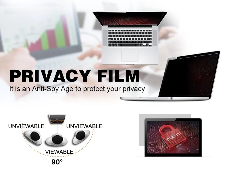 Laptop 23.6 Inch with Black Frame Privacy Filter Anti Peeping Anti Glare Privacy Film 23.6