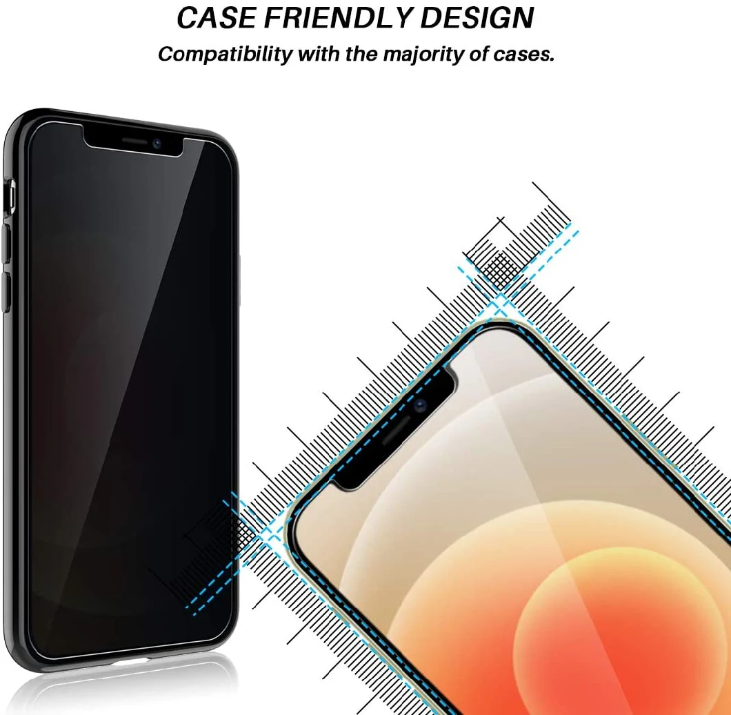 Privacy Screen Protector Compatible for iPhone 12 PRO Max 5g 6.7 Inch Tempered Glass High Clear
