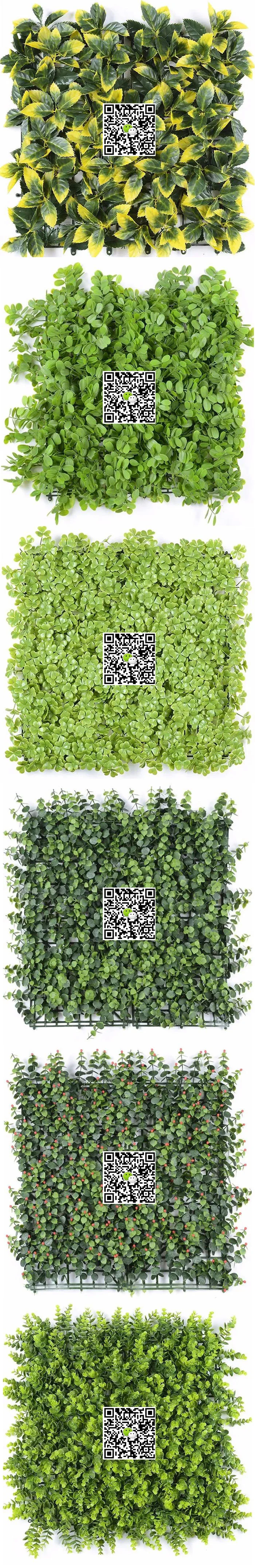 Wvt Outdoor Artificial Plastic Boxwood Hedge IVY Green Wall Fence Leaf Vertical Garden