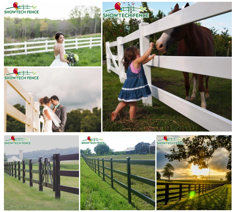 Hot Sale PVC Horse Rail Fence for Farm and Paddock