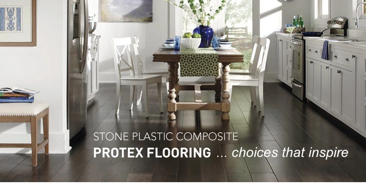 Protex Hot Sale China Factory Rigid Vinyl Plank Tile Waterproof Standard Size Plastic Spc Vinyl Flooring