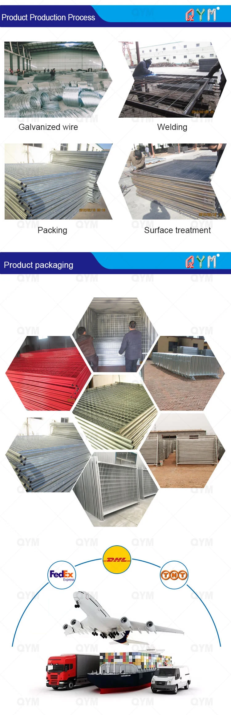 High Quality Temporary Fence Panels PVC Coated Galvanised Temporary Fence