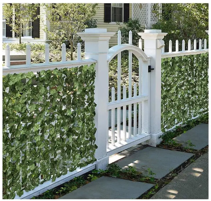Factory Outlet Store Wall Decoration Plastic Artificial Leaf Garden Fence
