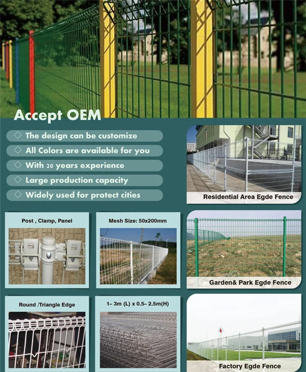 Round or Square Pipe Wire Mesh Fence Steel Posts