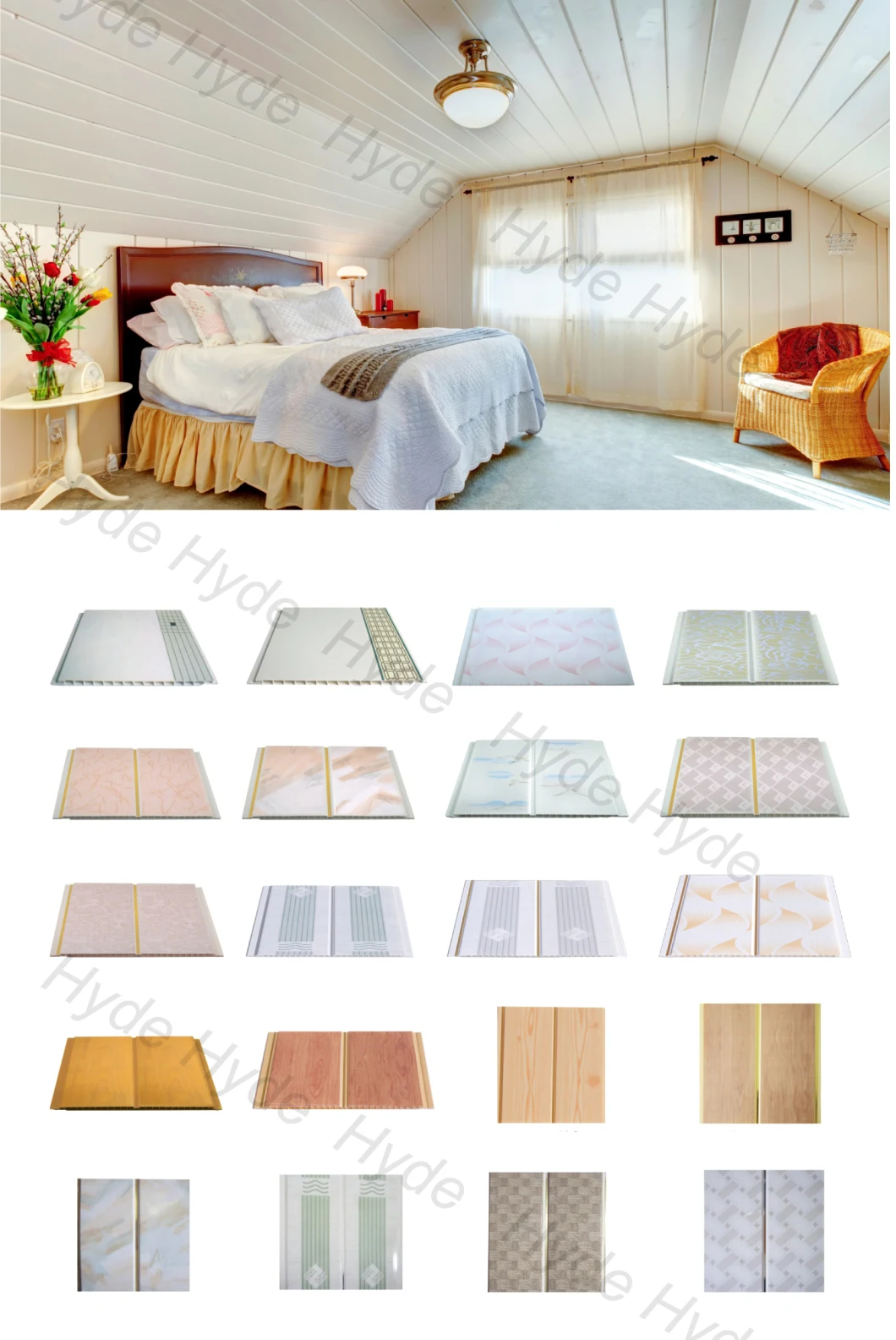 Home Decoration PVC Sheets Plastic Ceiling Designs Wall Cladding Panel