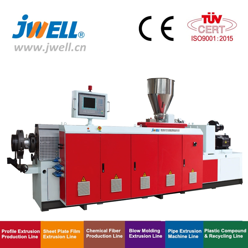 Jwell PVC Plastic Profile/ Pipe/Sheet Counter Conical Twin/Double Screw Extruder