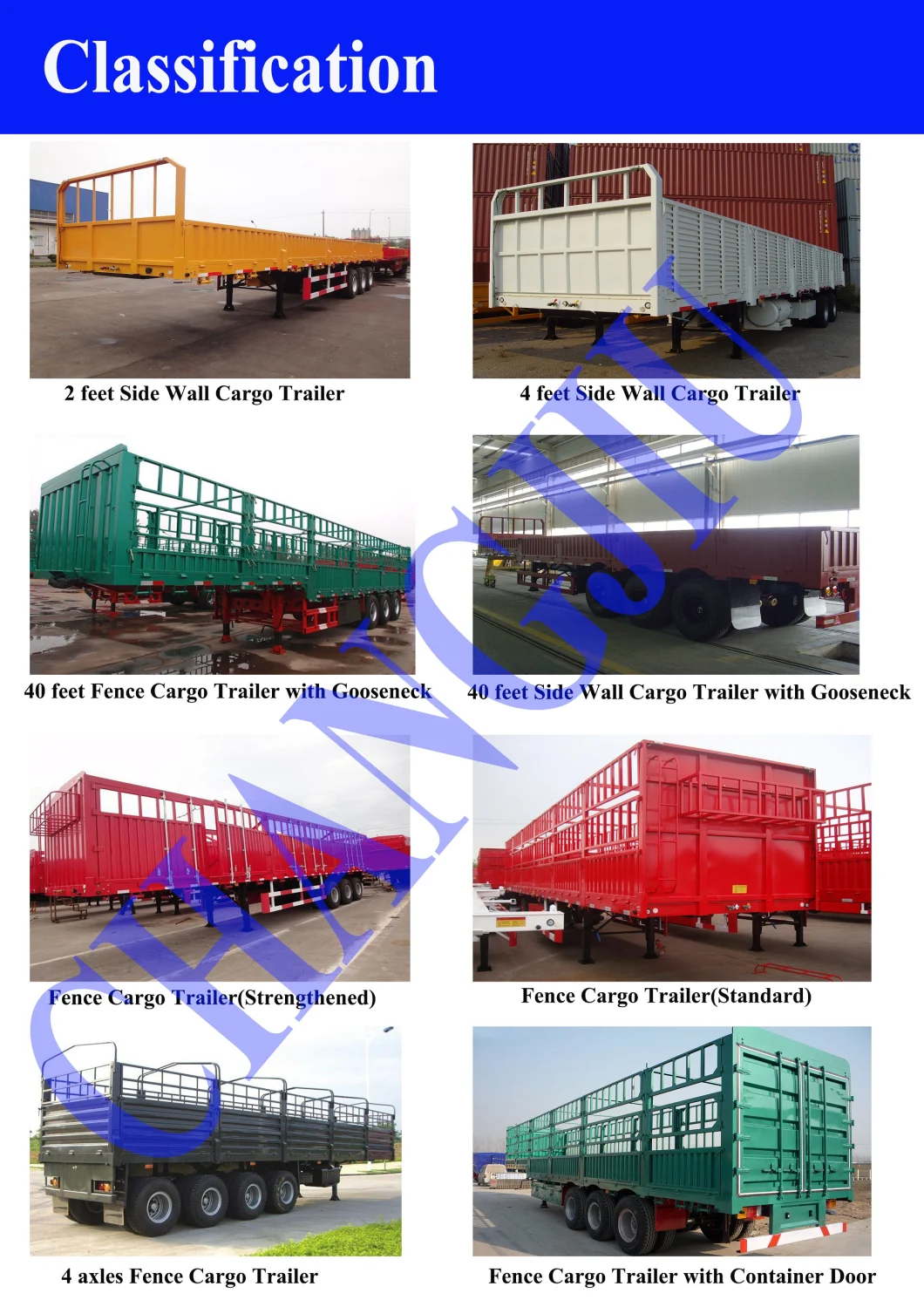 13m Cargo Semi-Trailer with Detachable Side Walls Side Wall Cargo Truck Semi Trailer for Sale 40 Ton 3 Axles Side Door / Side Wall/Side Board/Side Drop High Bed