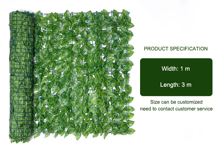 Lvy Leaf Plant Wall Covering Fence Artificial Green Wall Plastic Garden Fence