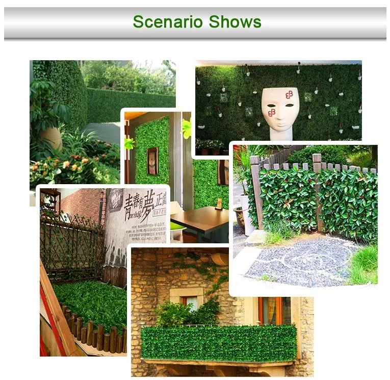 Garden Expandable Artificial Plastic Laurel Leaves Trellis Bamboo Panel Boxwood Mat IVY Privacy Fence