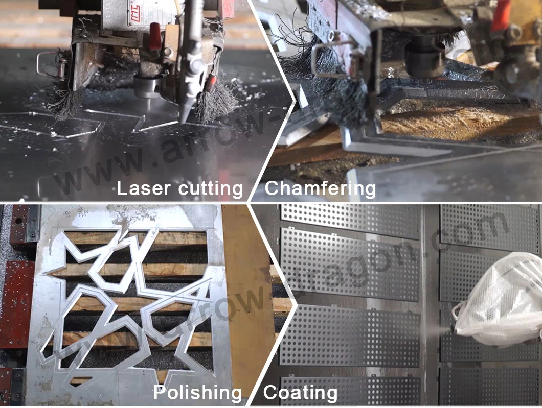 Laser Cut Gold Mirror/ Hairline Stainless Steel Screen Panels/ Mashrabiya Privacy Fence/ Metal Fence