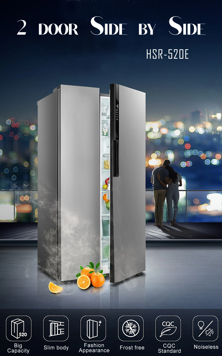 Haiser 450L Big Capacity Side by Side No Frost Side Open Door Refrigerator for Family Use