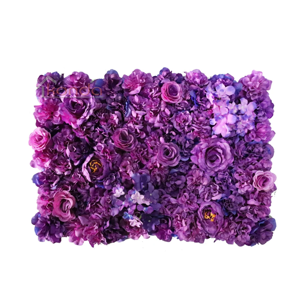 Rolled Flower Wall Wedding Stage Backdrop Artificial Flowers Wall for Salon Wall Decor