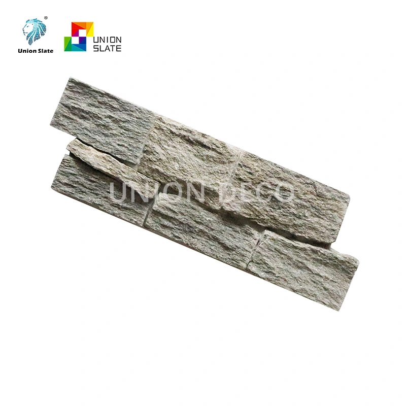 Green Quartzite Culture Stone Tile for House Cladding Panels Exterior Wall