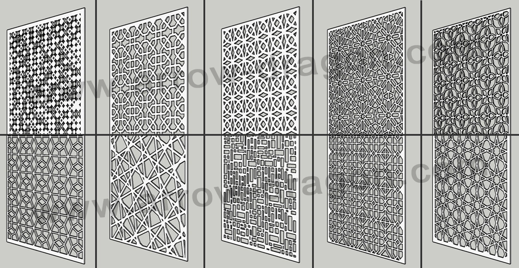 Laser Cut Gold Mirror/ Hairline Stainless Steel Screen Panels/ Mashrabiya Privacy Fence/ Metal Fence
