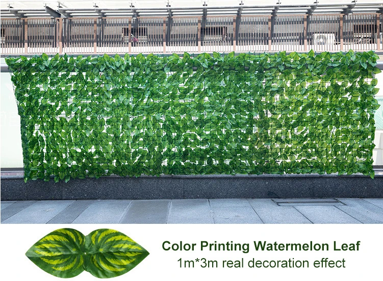 Popular Green Plastic Garden Decoration Plastic Artificial Plants Leaf Fence