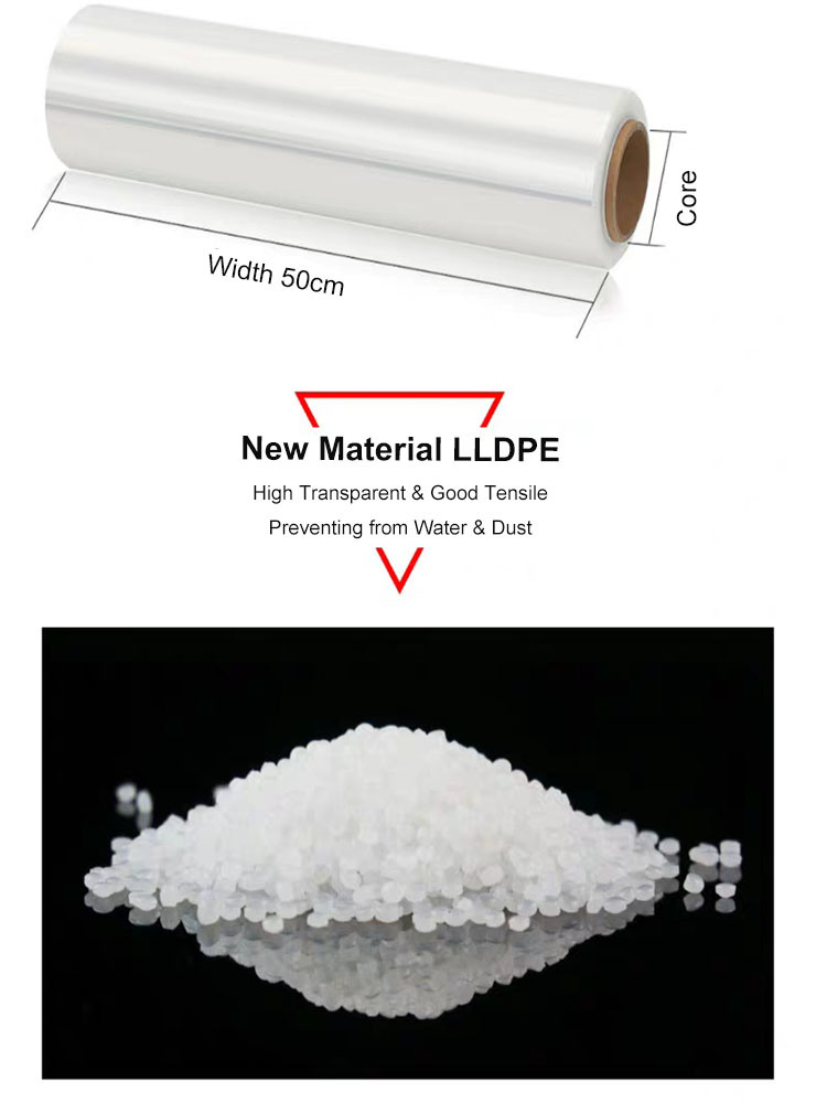 LLDPE Stretch Film / Wrapping Film Roll / Wrapping Plastic Roll Packaging Film