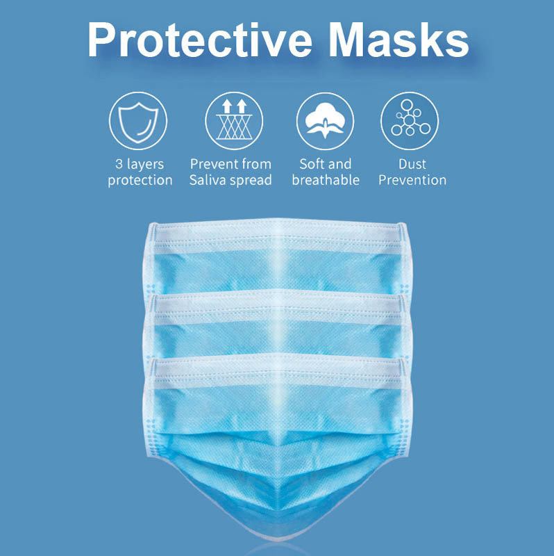 3ply Non Woven Anti Dust Mouth Face Masks for Sale Disposable Mask