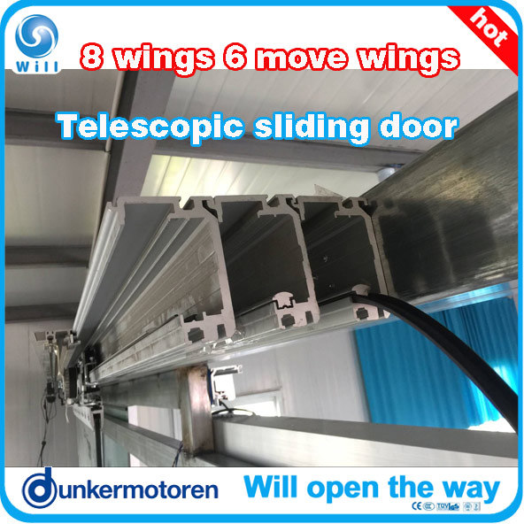 Telescopic 6 Moving-Wing Telescopic Sliding Door Operator