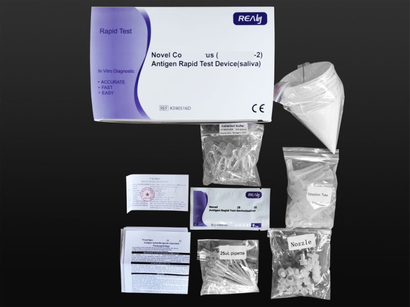 Saliva Test Realy Tech New Antigen Saliva Test Kit Diagnostic Testing Device