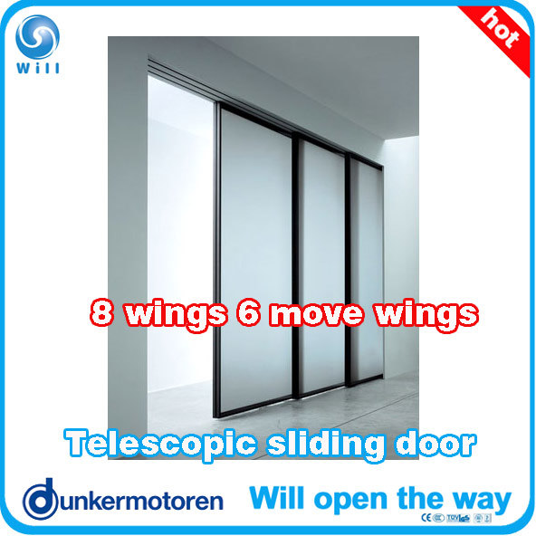 Telescopic 6 Moving-Wing Telescopic Sliding Door Operator