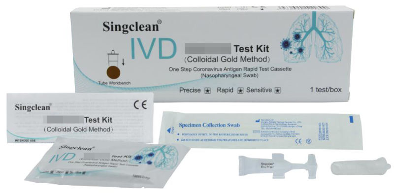 High Quality Singclean Coil 19 Test Rapid Test Kit & Coil 19 Diagnostic Antibody Test Cassette