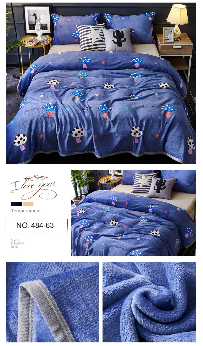 Throw Blanket Easy to Carry Dual-Sided Easy to Carry Print Floral