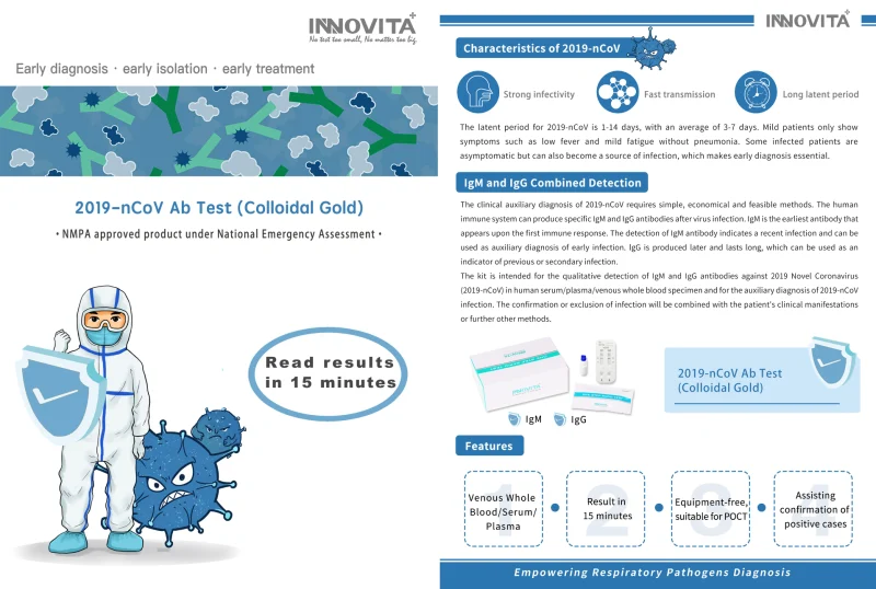 Rapid Antibody Test Virus Test Igg Igm Rapid Test Colloidal Gold Antigen Innovita