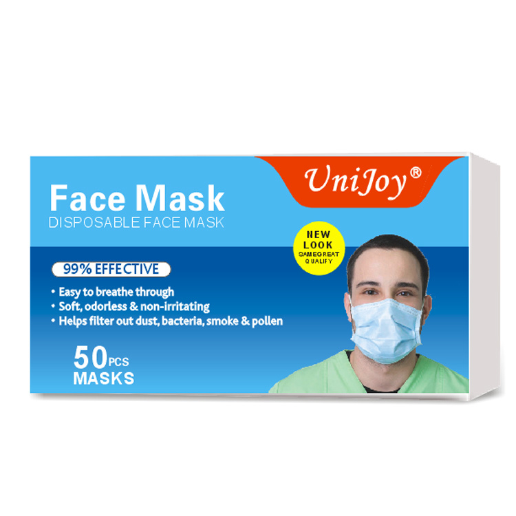 Disposable 3-Ply Non-Woven Face Mask for Adult