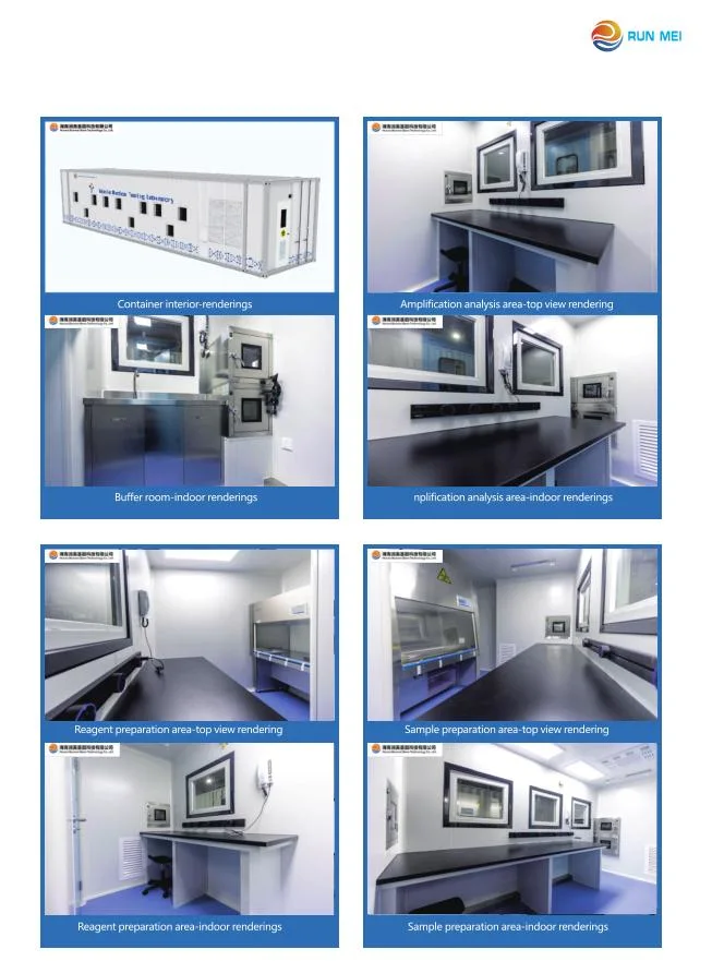 Mobile Laboratory Container PCR Mobile Lab with PCR Testing Equipment