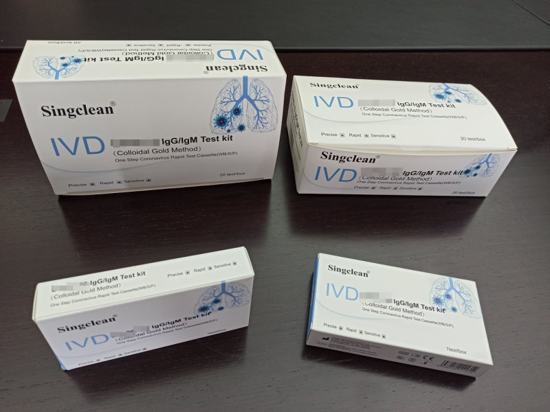 High Quality Singclean Coil 19 Test Rapid Test Kit & Coil 19 Diagnostic Antibody Test Cassette