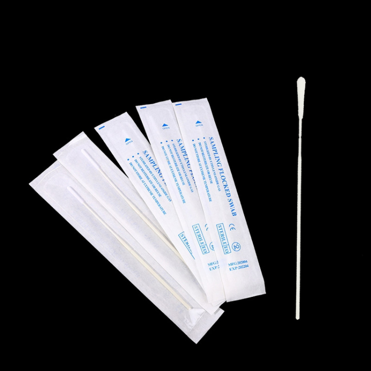 Individual Packing Disposable Swab Specimen Collection Swabs Flocked Oral Nasal Testing Swab Transport Medium PCR